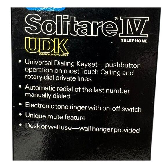 GTE Solitare IV Push Button Telephone Wood Grain Landline Vintage Retro in Box - Picture 5 of 15